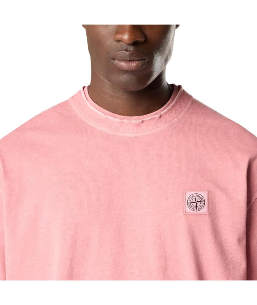 STONE ISLAND Розовая футболка, фото 5