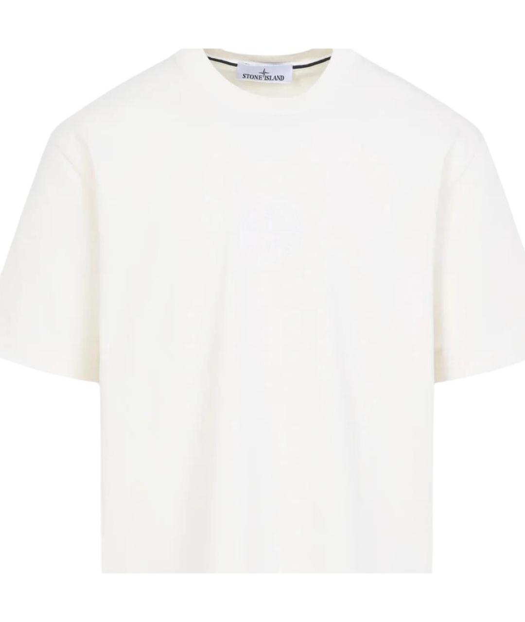 STONE ISLAND Белая футболка, фото 4