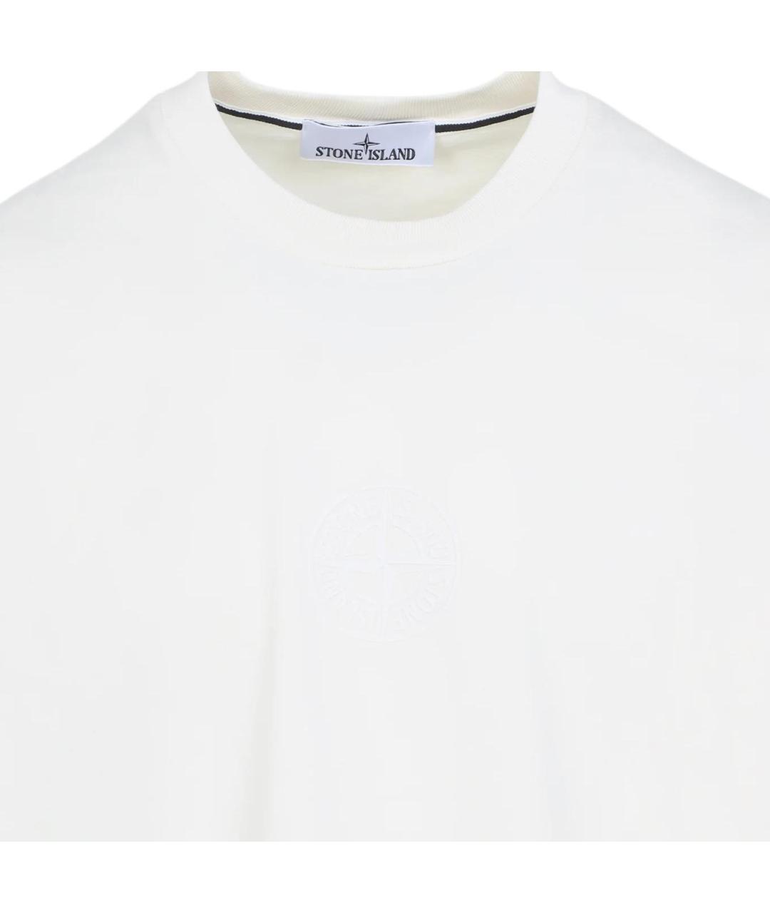 STONE ISLAND Белая футболка, фото 3