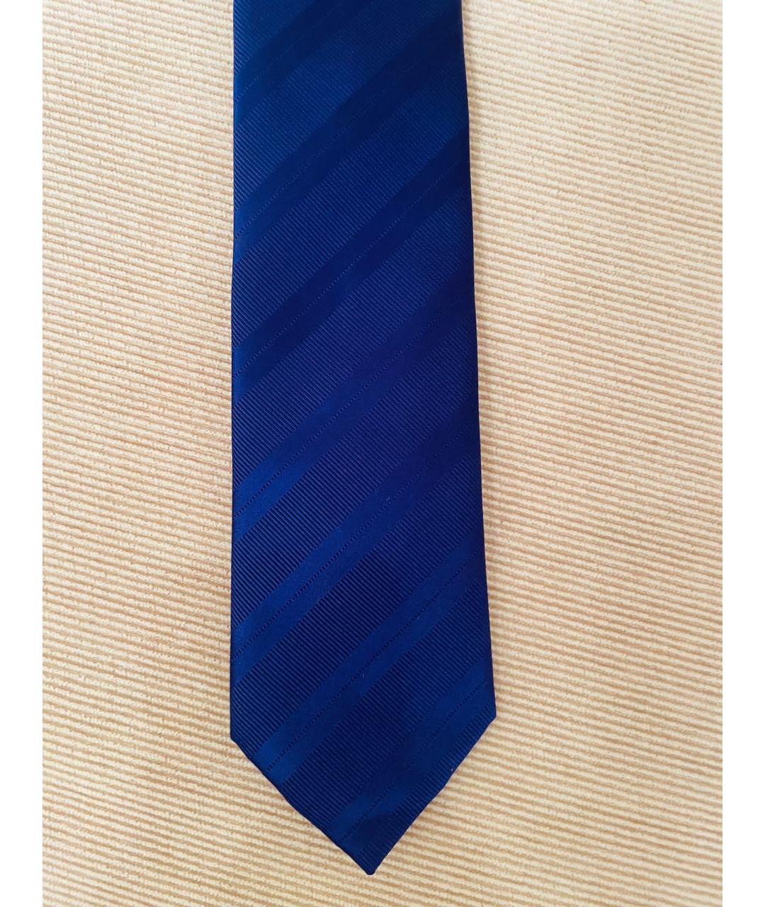 BRIONI Синий шелковый галстук, фото 3