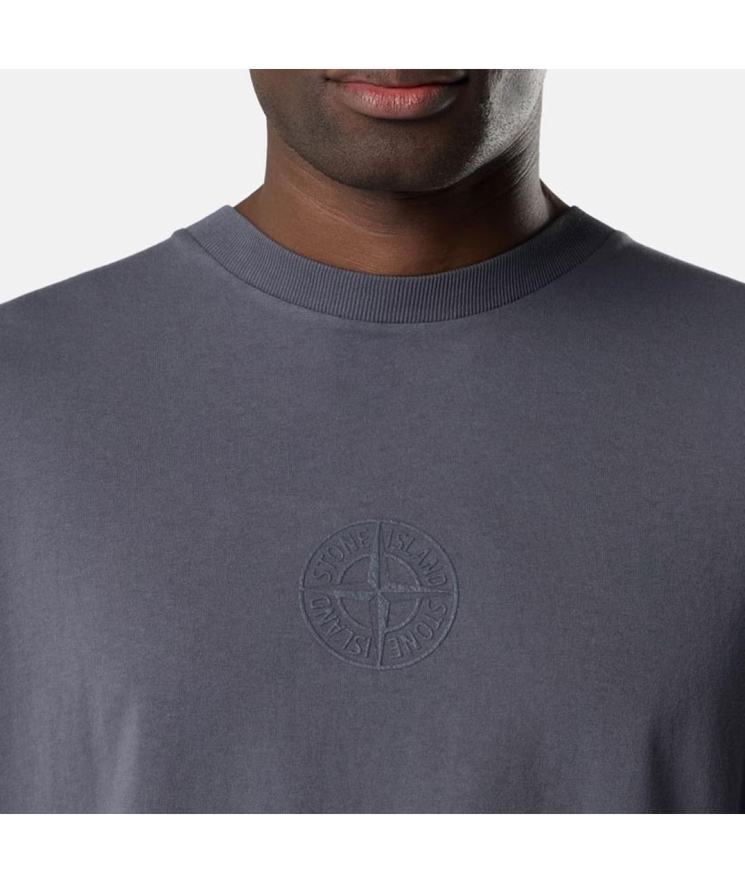 STONE ISLAND Синяя футболка, фото 5