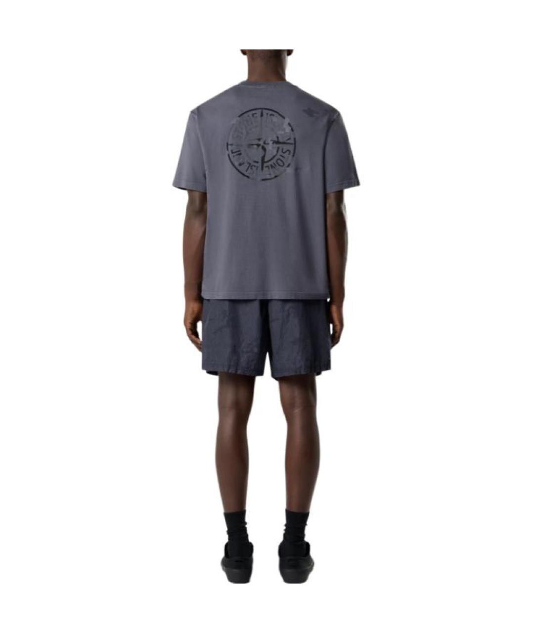 STONE ISLAND Синяя футболка, фото 4