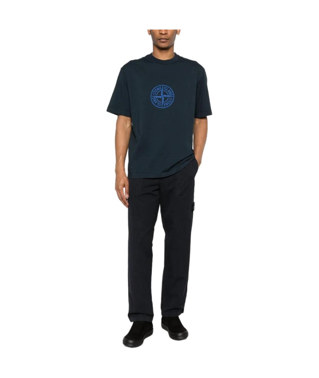 STONE ISLAND Синяя футболка, фото 2