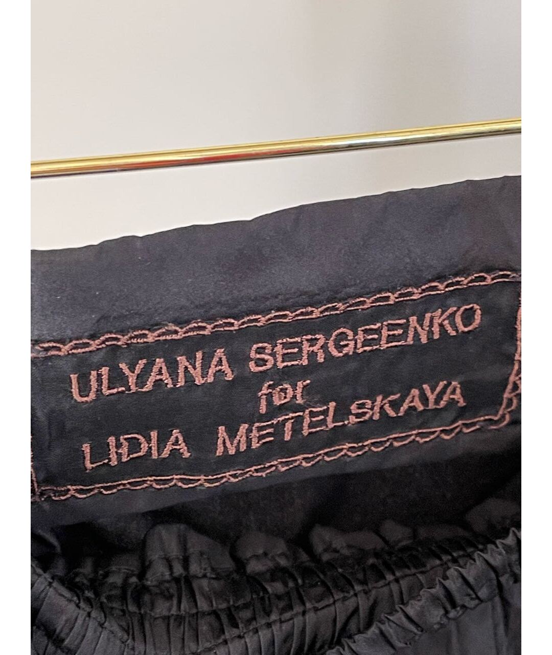 ULYANA SERGEENKO Черные шелковые шорты, фото 3