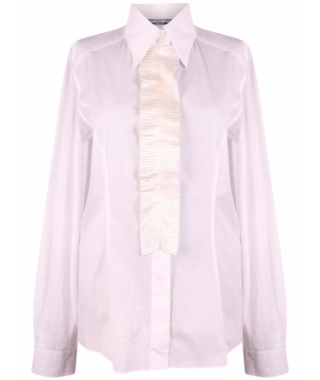 DOLCE&GABBANA Белая хлопковая рубашка, фото 1