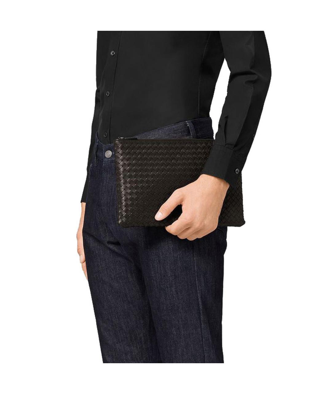 BOTTEGA VENETA Коричневая кожаная папка для документов, фото 5