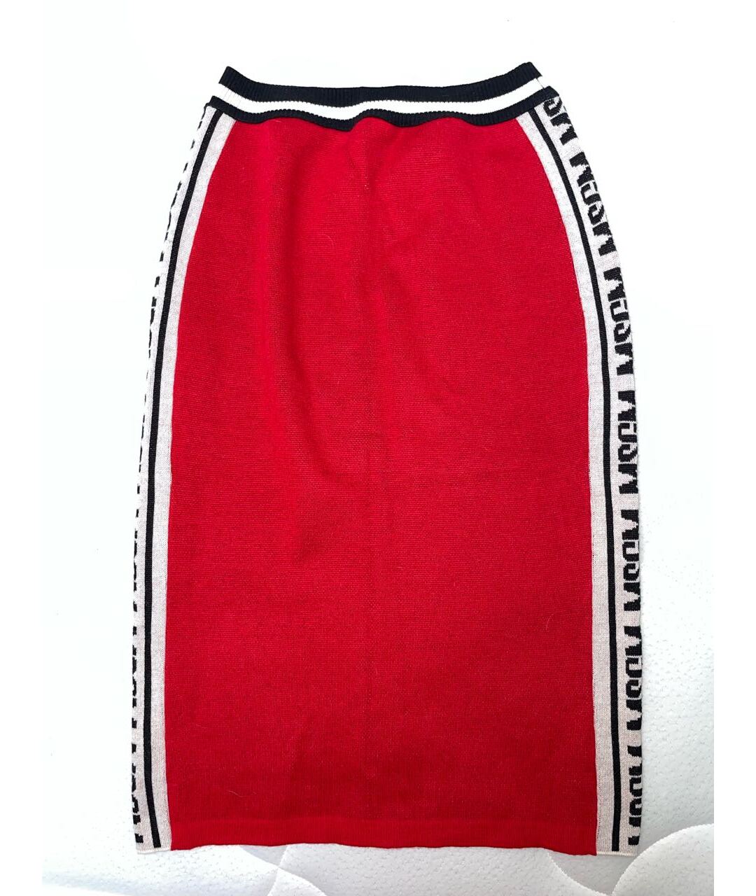 MSGM Красная юбка миди, фото 4