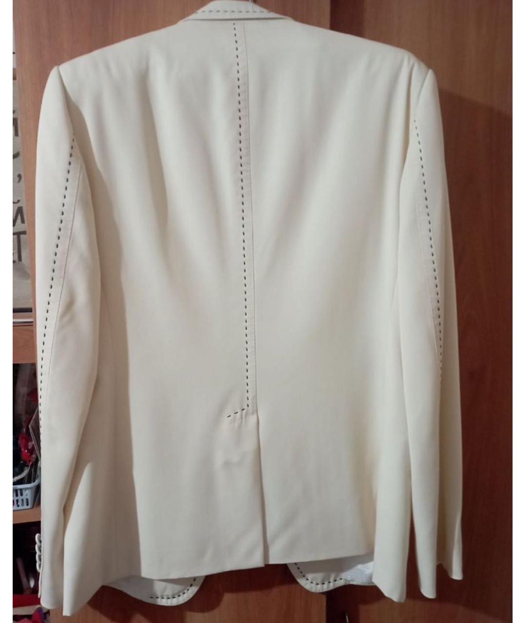 DOLCE&GABBANA Белый шерстяной жакет/пиджак, фото 2