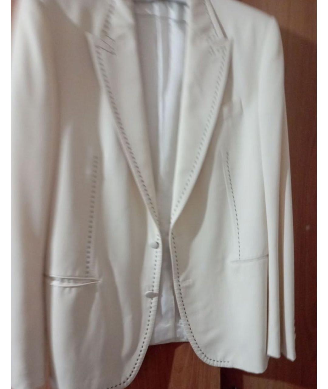 DOLCE&GABBANA Белый шерстяной жакет/пиджак, фото 9