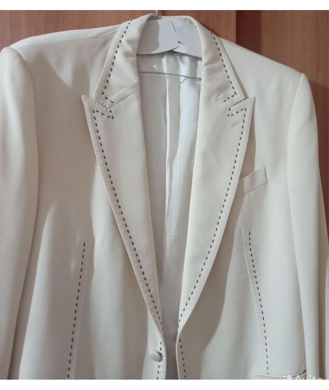 DOLCE&GABBANA Белый шерстяной жакет/пиджак, фото 4