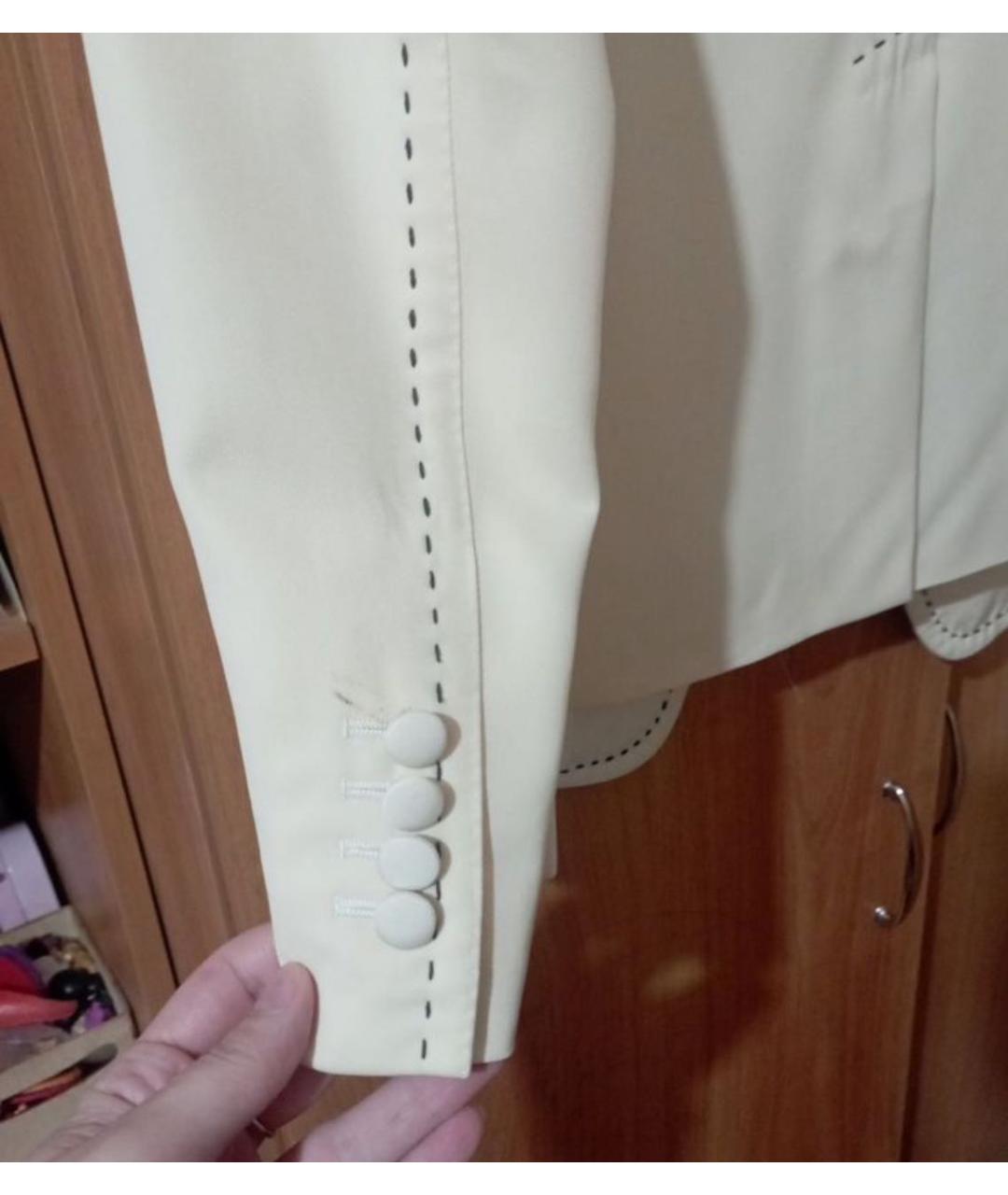 DOLCE&GABBANA Белый шерстяной жакет/пиджак, фото 7