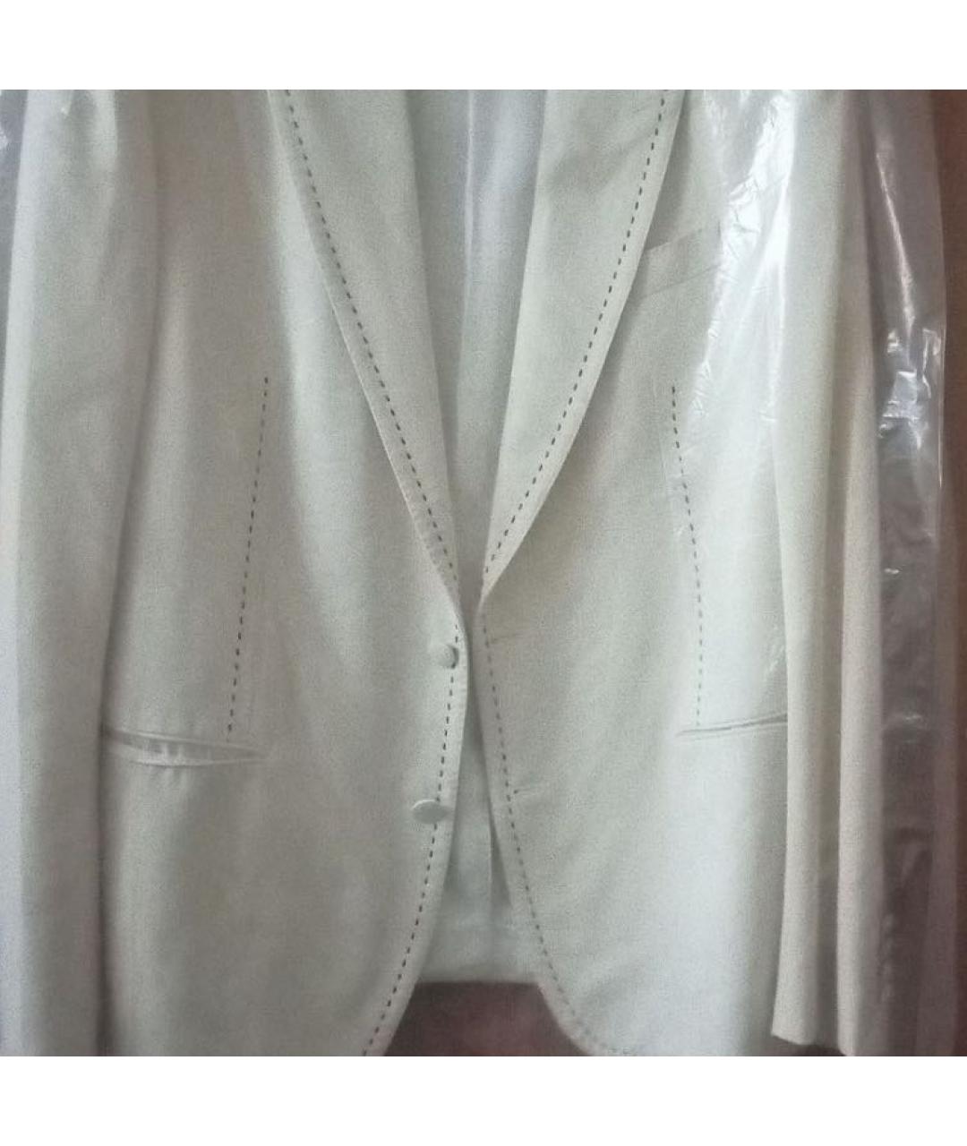 DOLCE&GABBANA Белый шерстяной жакет/пиджак, фото 8