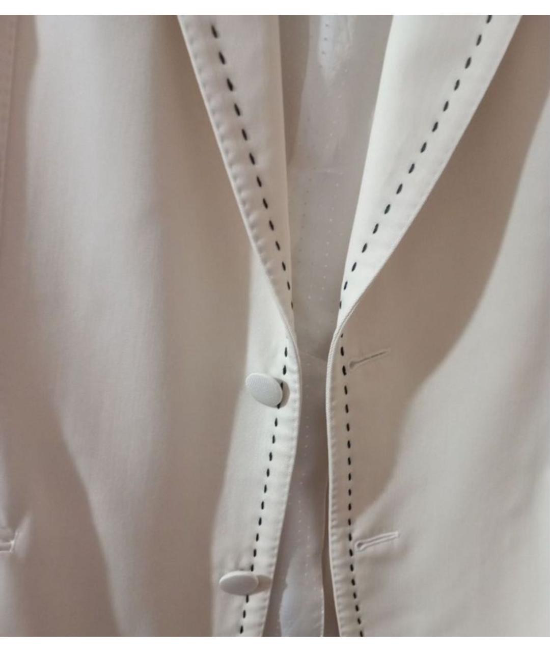 DOLCE&GABBANA Белый шерстяной жакет/пиджак, фото 3