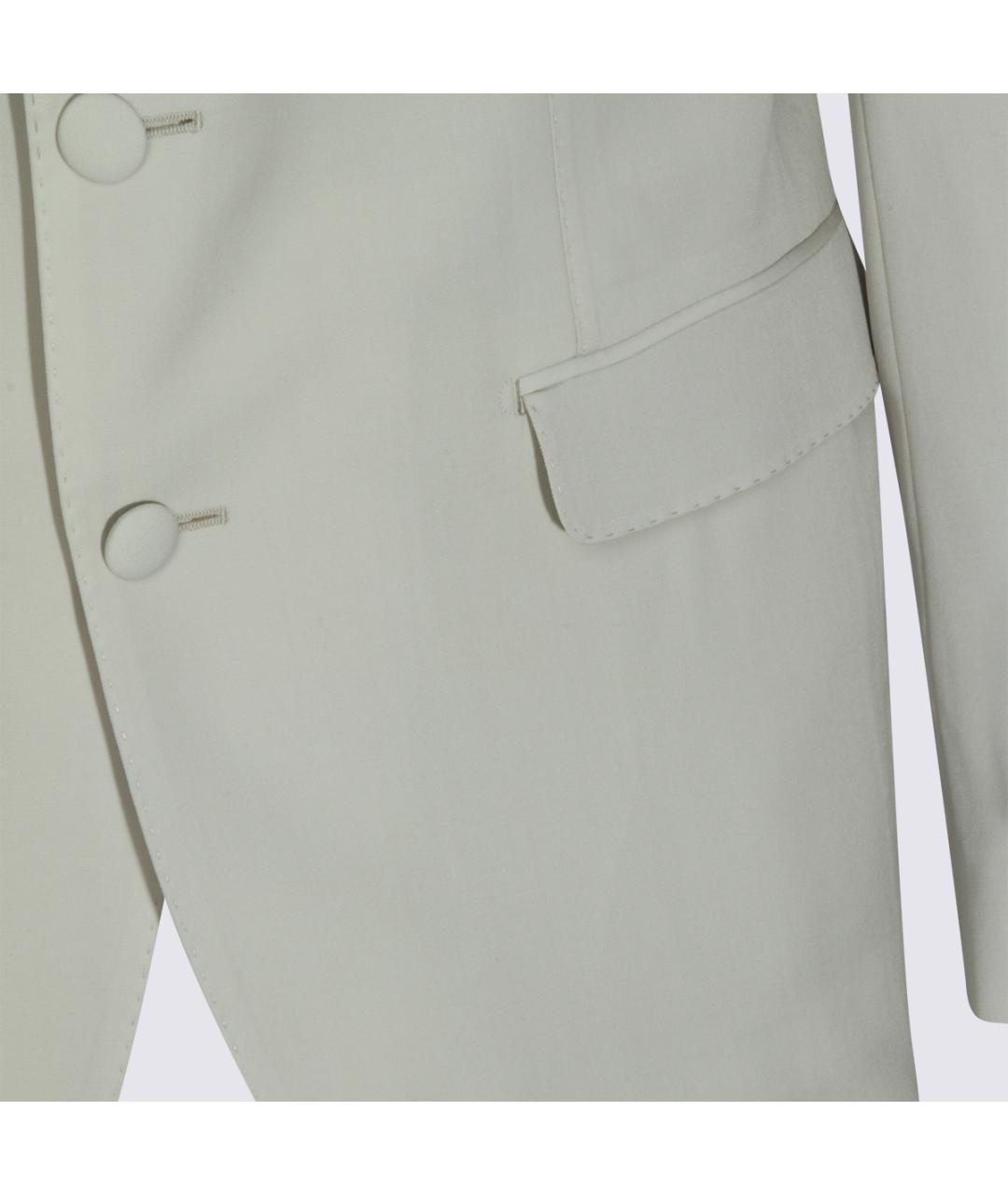 DOLCE&GABBANA Белый шерстяной пиджак, фото 4