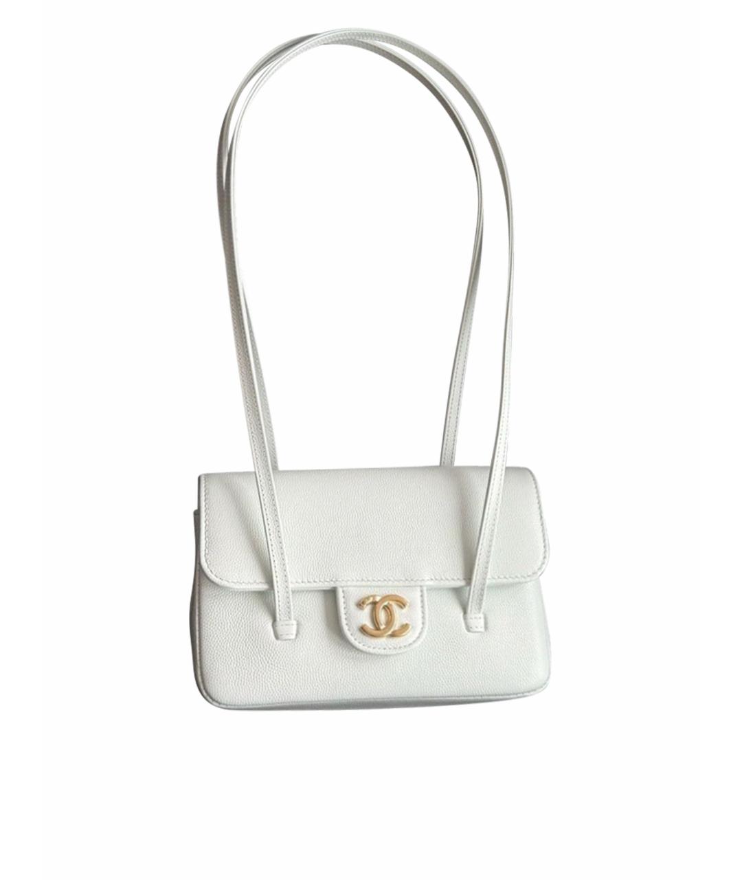 CHANEL Голубая кожаная сумка через плечо, фото 1