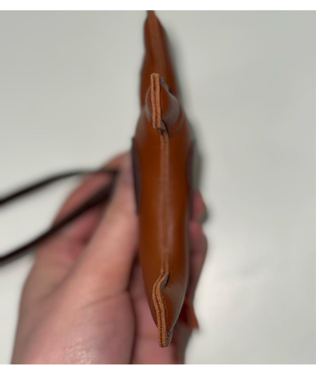 HERMES Коричневый брелок, фото 4