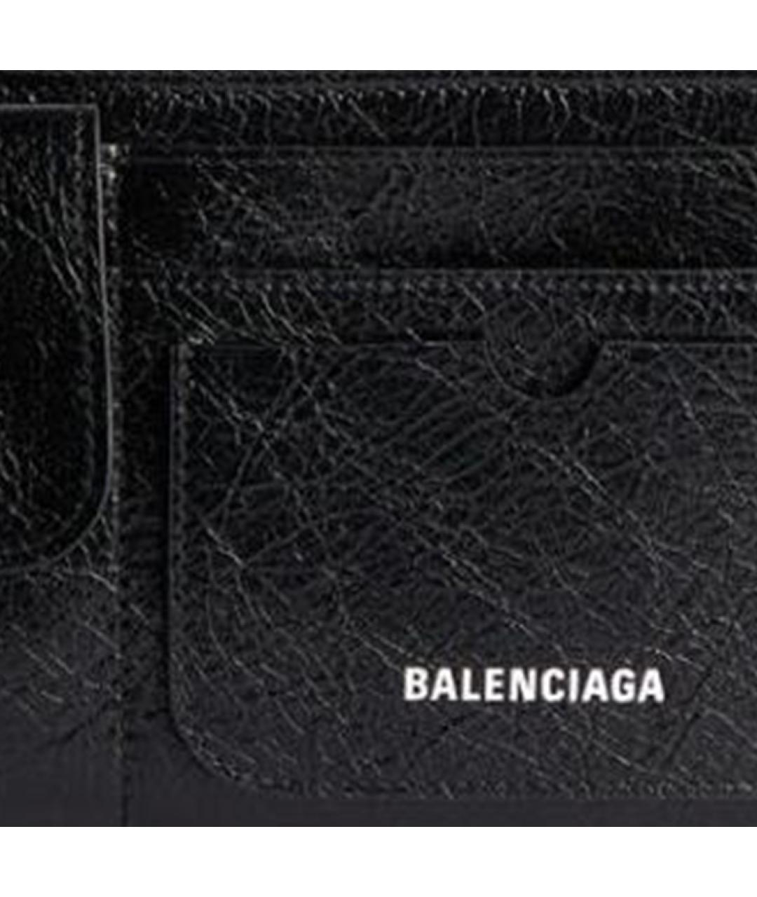 BALENCIAGA Черная кожаная сумка через плечо, фото 5