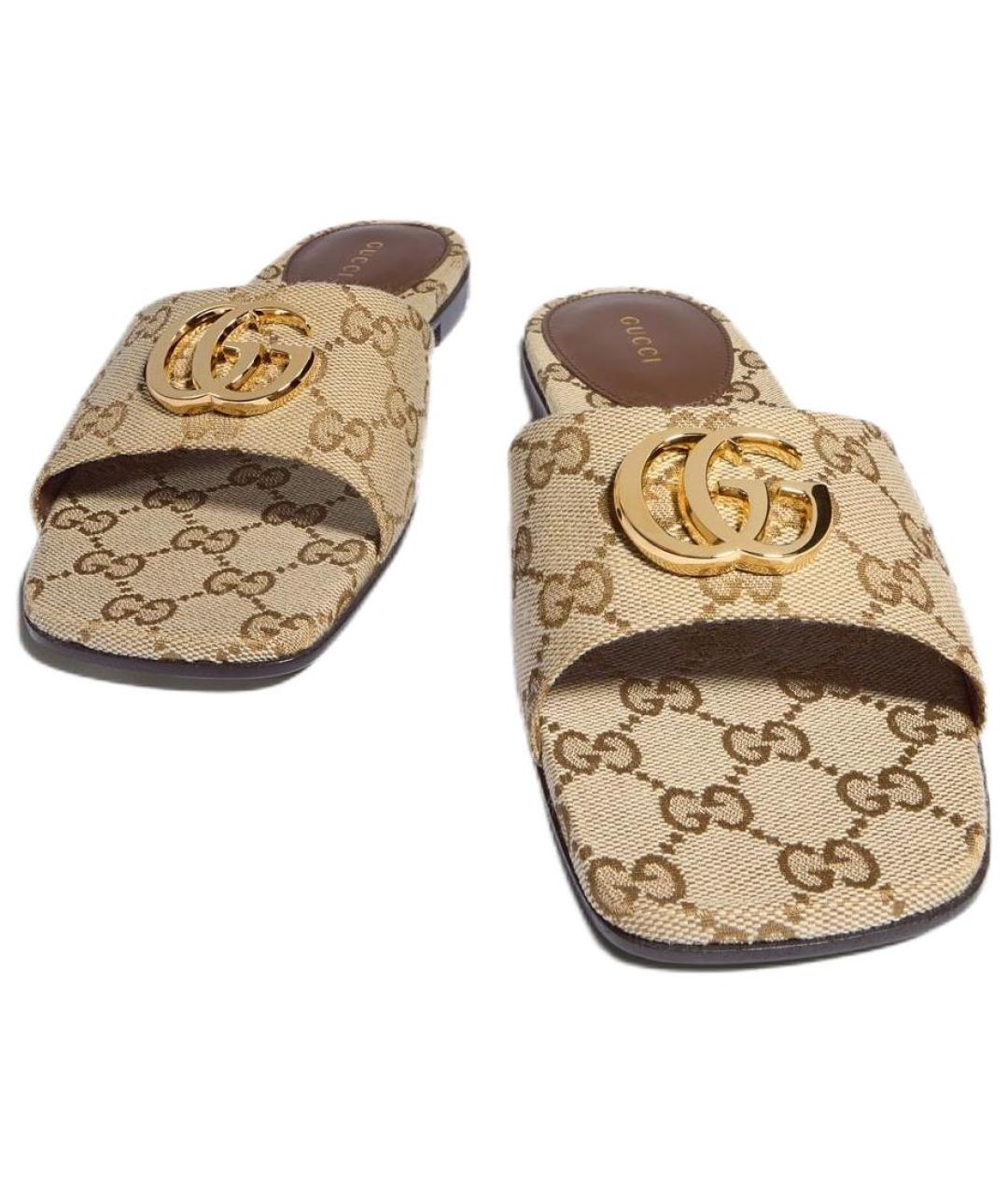GUCCI Коричневые шлепанцы, фото 5
