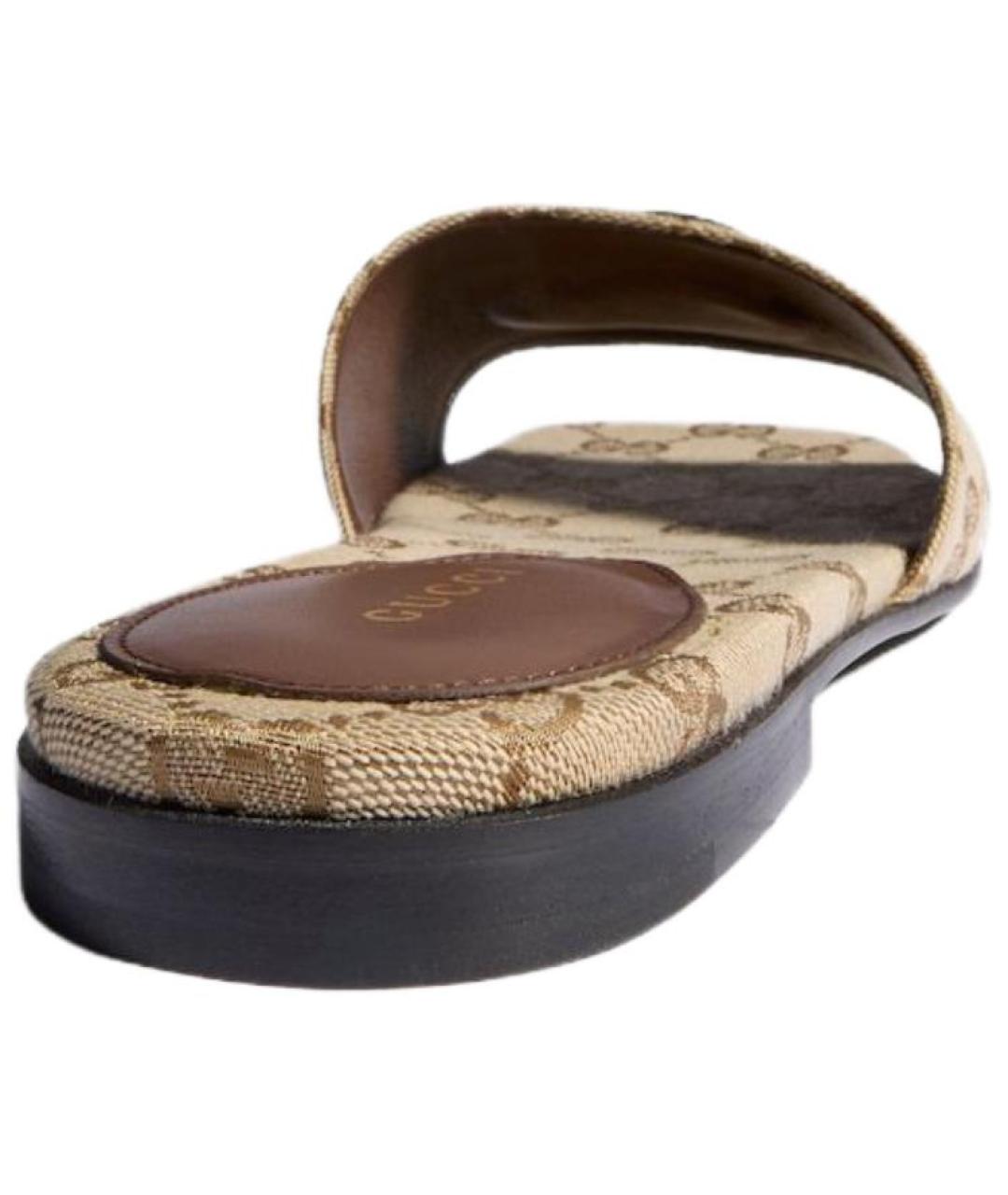 GUCCI Коричневые шлепанцы, фото 4