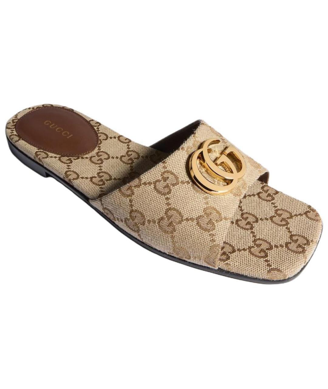 GUCCI Коричневые шлепанцы, фото 3