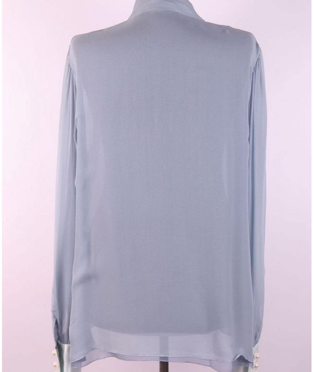 DOLCE&GABBANA Серая шелковая блузы, фото 8