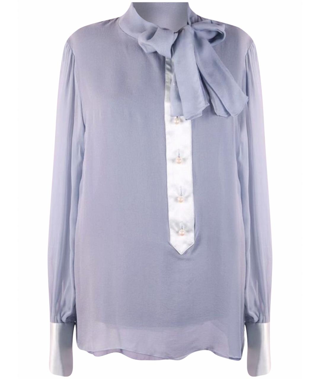 DOLCE&GABBANA Серая шелковая блузы, фото 1