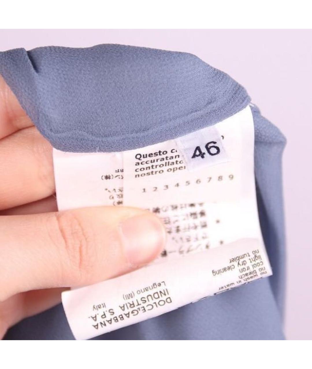 DOLCE&GABBANA Серая шелковая блузы, фото 6