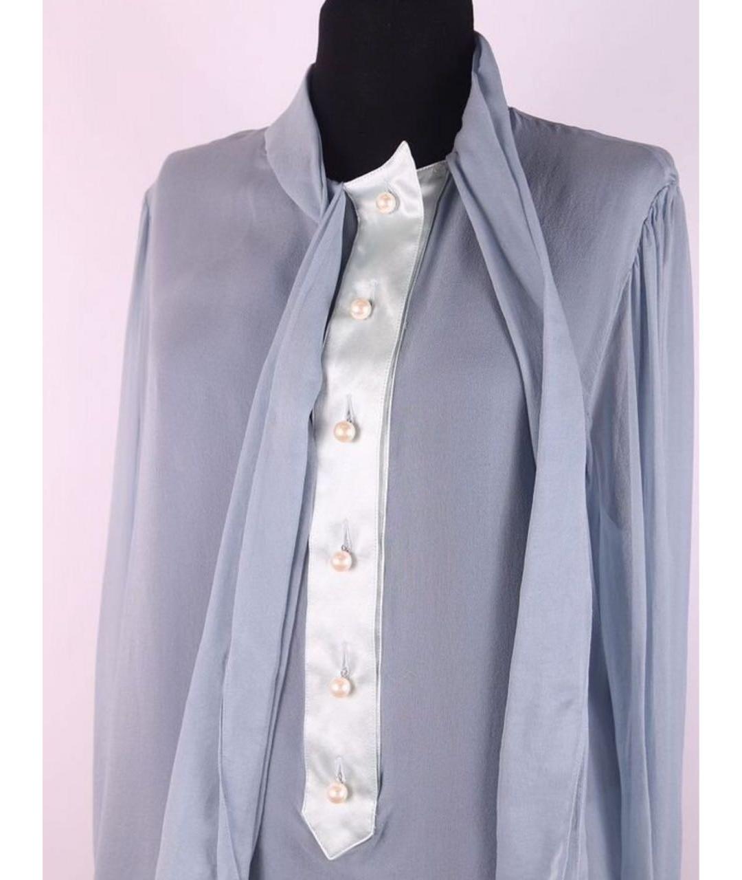 DOLCE&GABBANA Серая шелковая блузы, фото 3