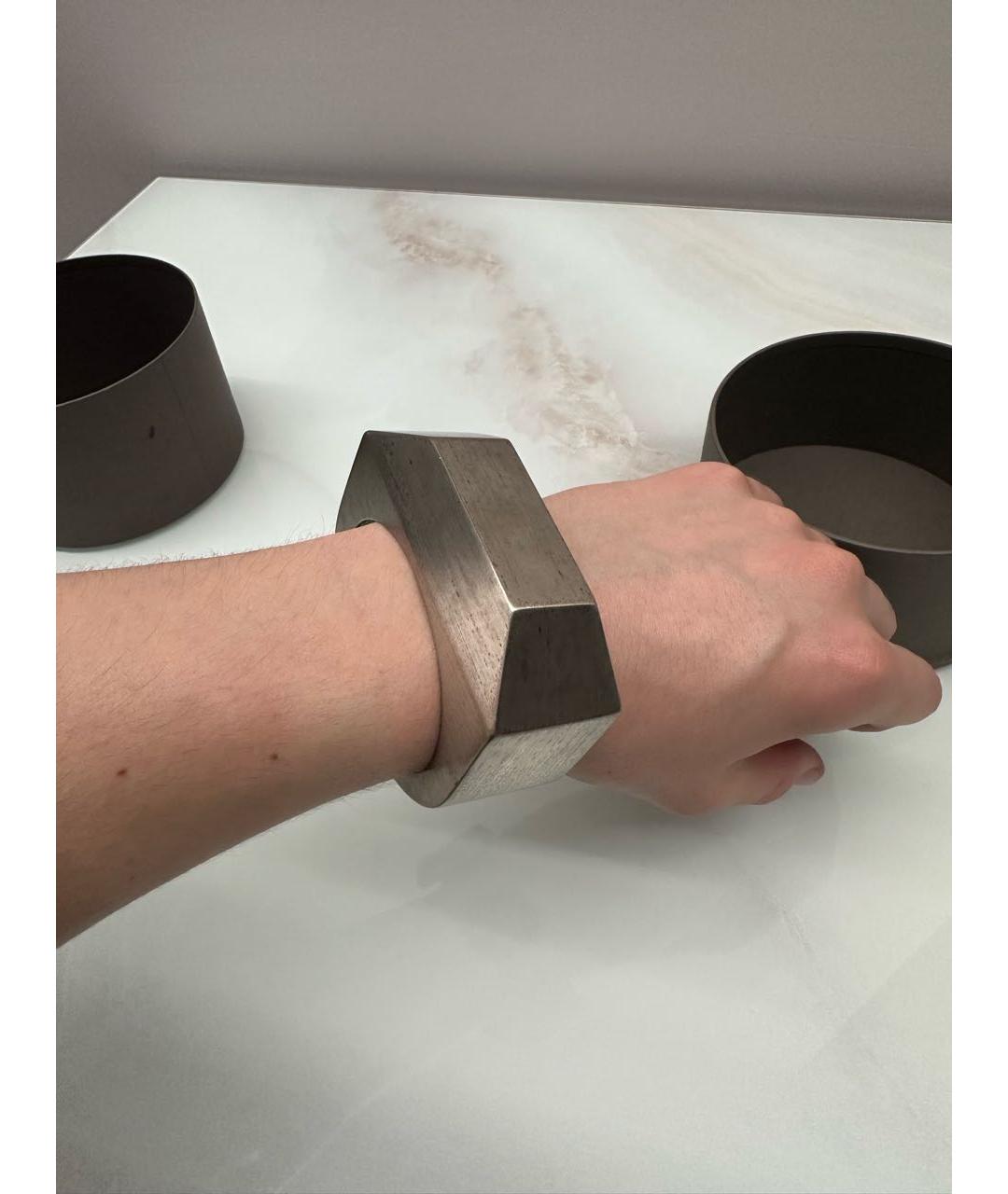 RICK OWENS Серебрянный металлический браслет, фото 8