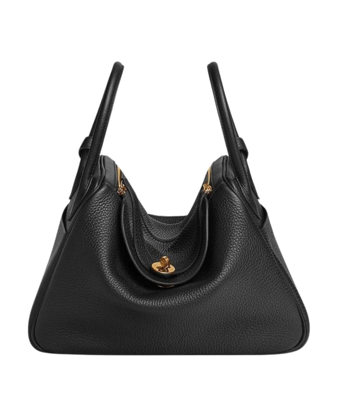 HERMES Черная кожаная сумка через плечо, фото 1