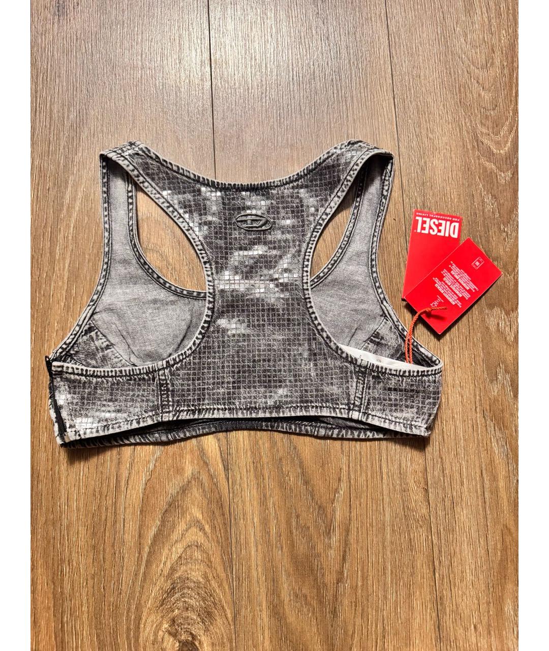 DIESEL Серая деним майка, фото 6