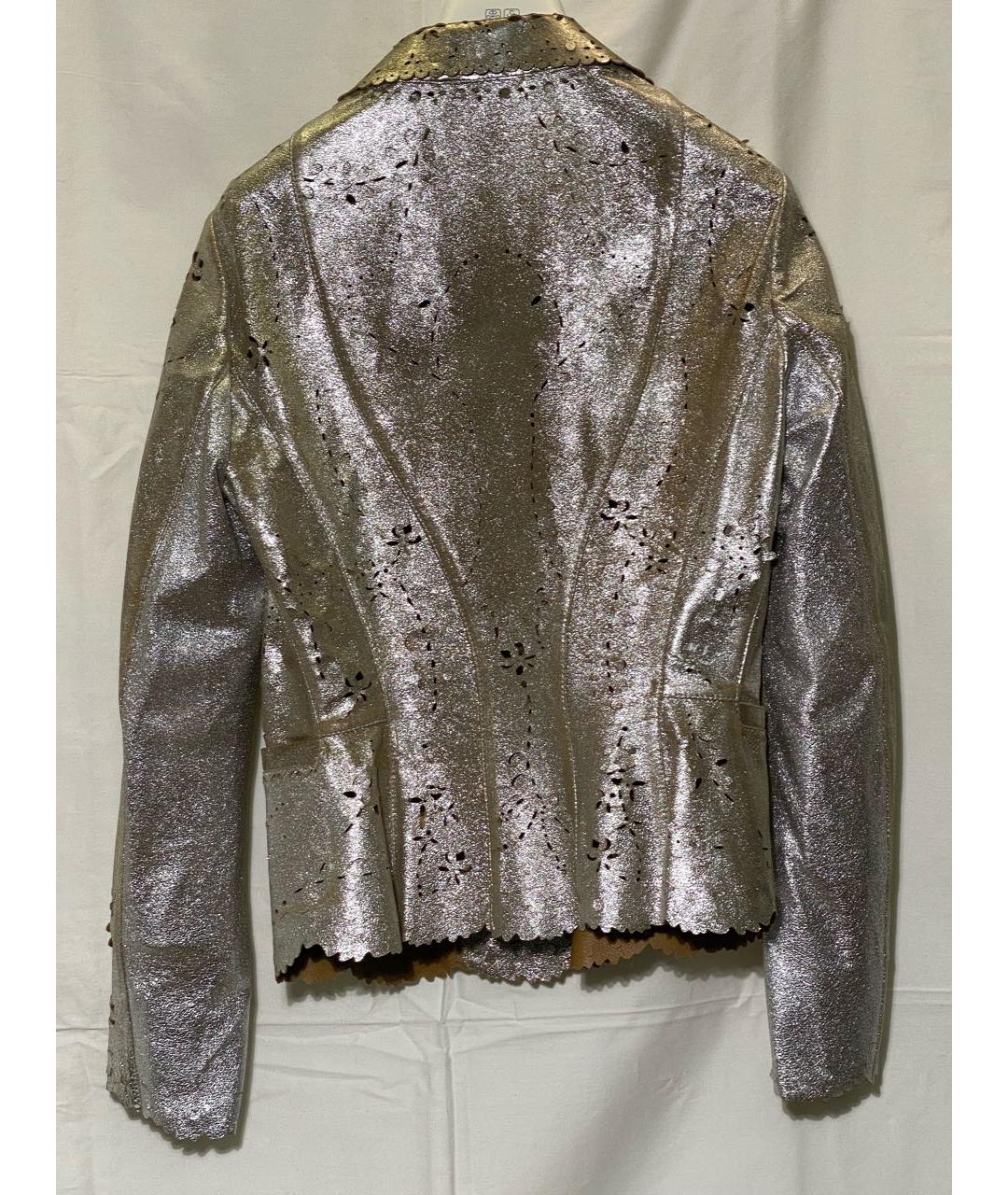 ERMANNO SCERVINO Бежевый кожаный жакет/пиджак, фото 2