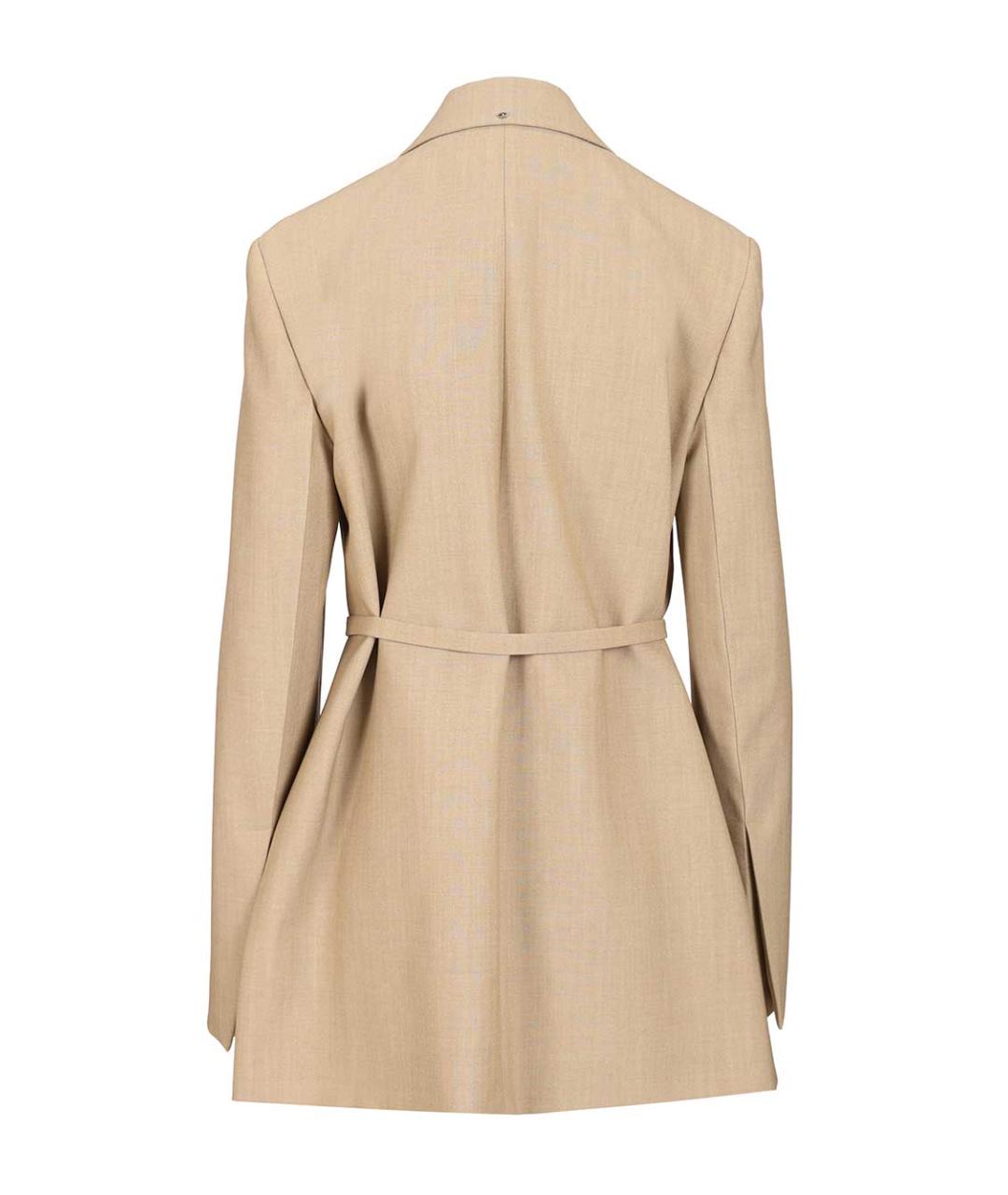 SPORTMAX Бежевый шерстяной жакет/пиджак, фото 2