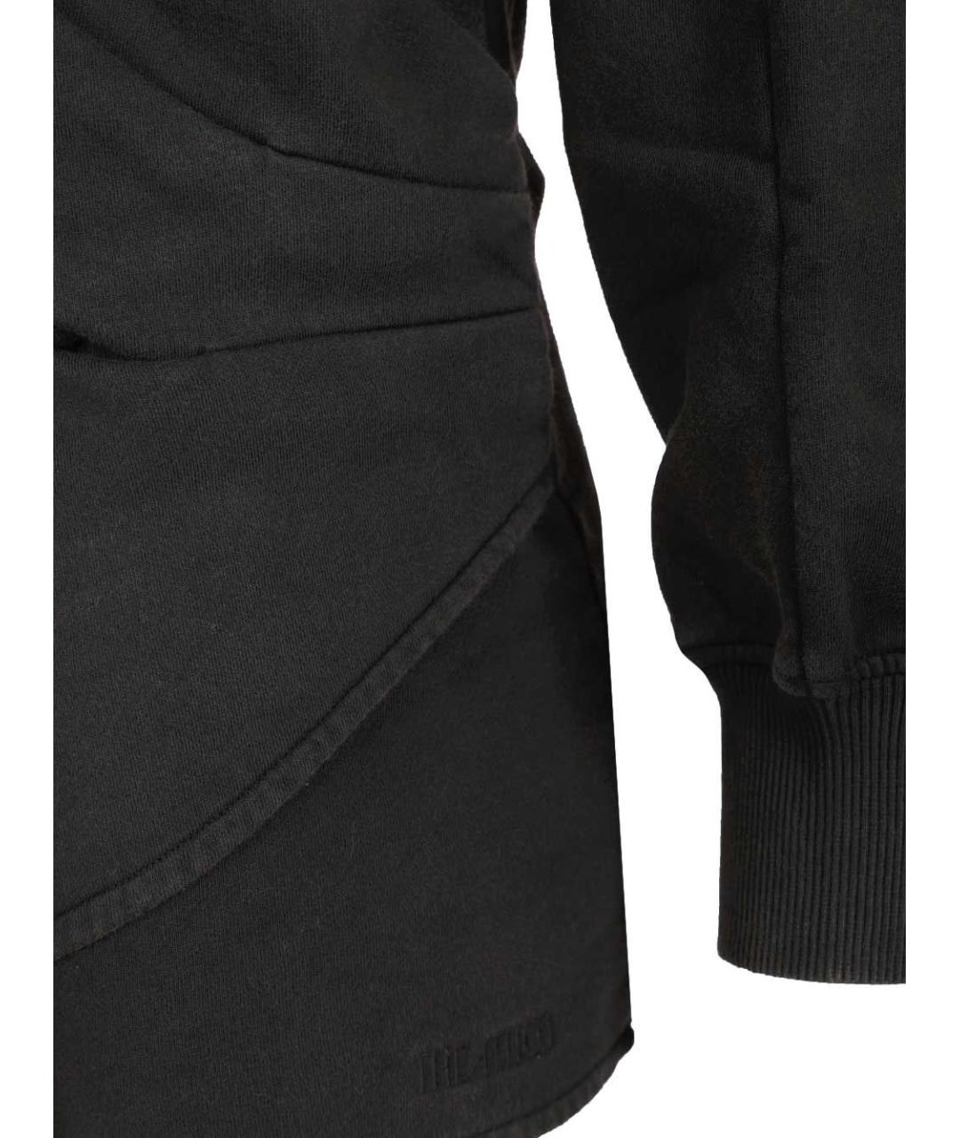 THE ATTICO Черное хлопковое повседневное платье, фото 5