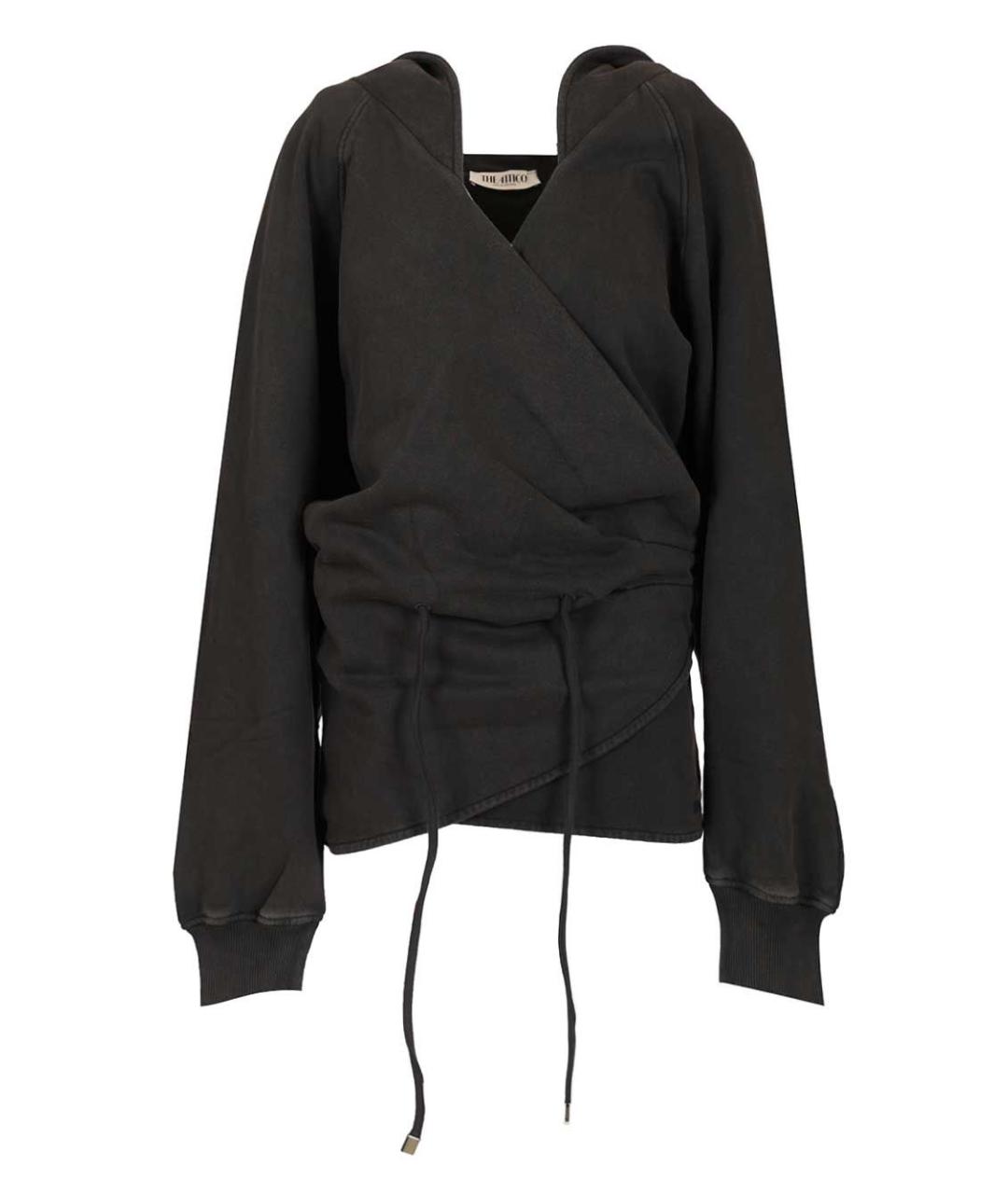 THE ATTICO Черное хлопковое повседневное платье, фото 1