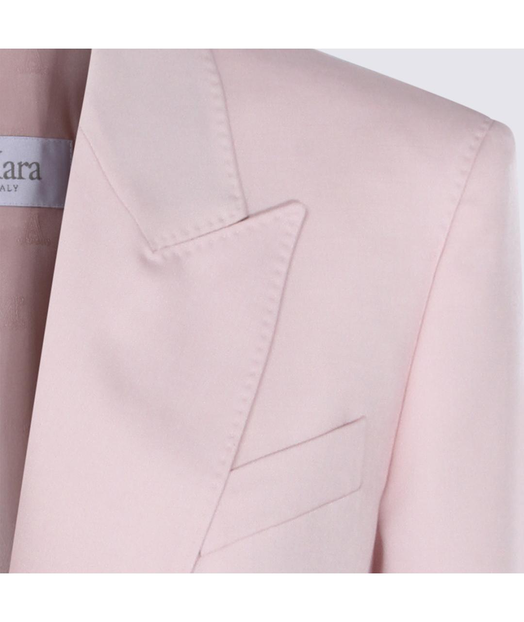 MAX MARA Розовый шерстяной жакет/пиджак, фото 3