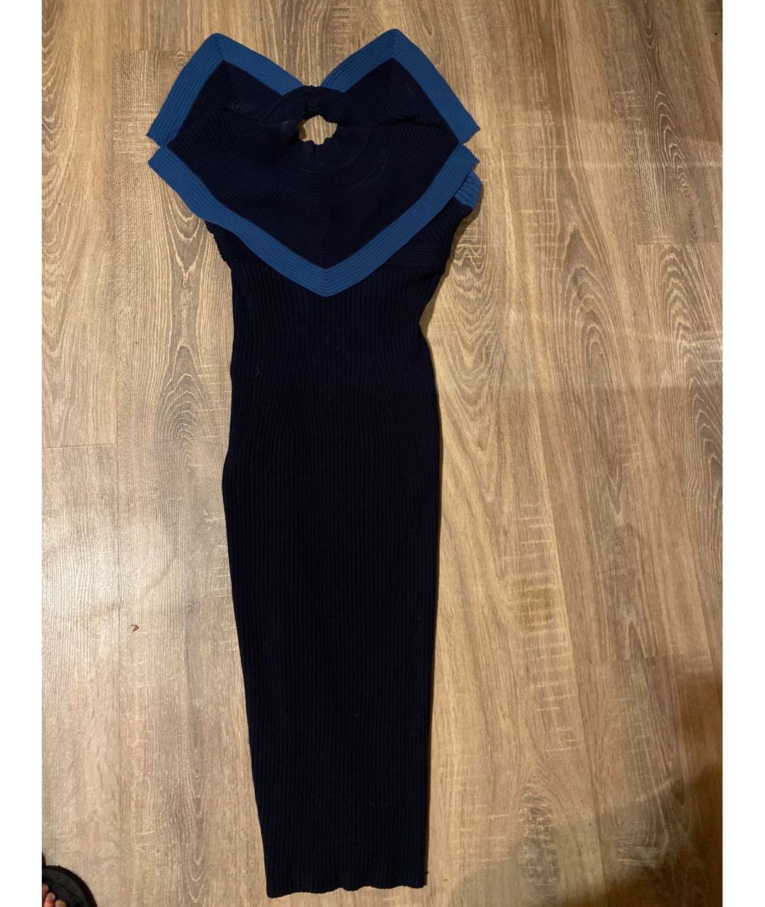FENDI Синее вискозное платье, фото 3