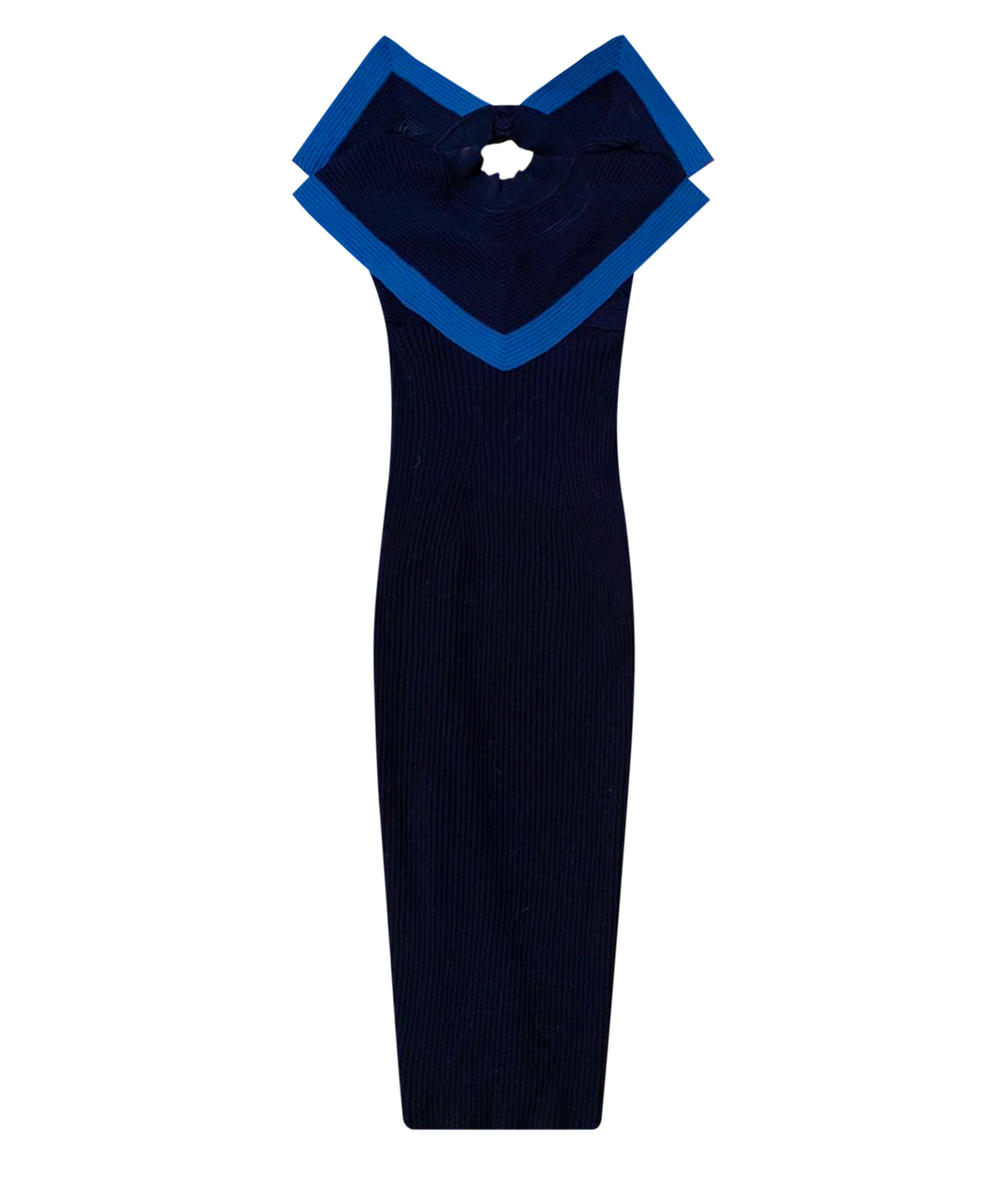 FENDI Синее вискозное платье, фото 1