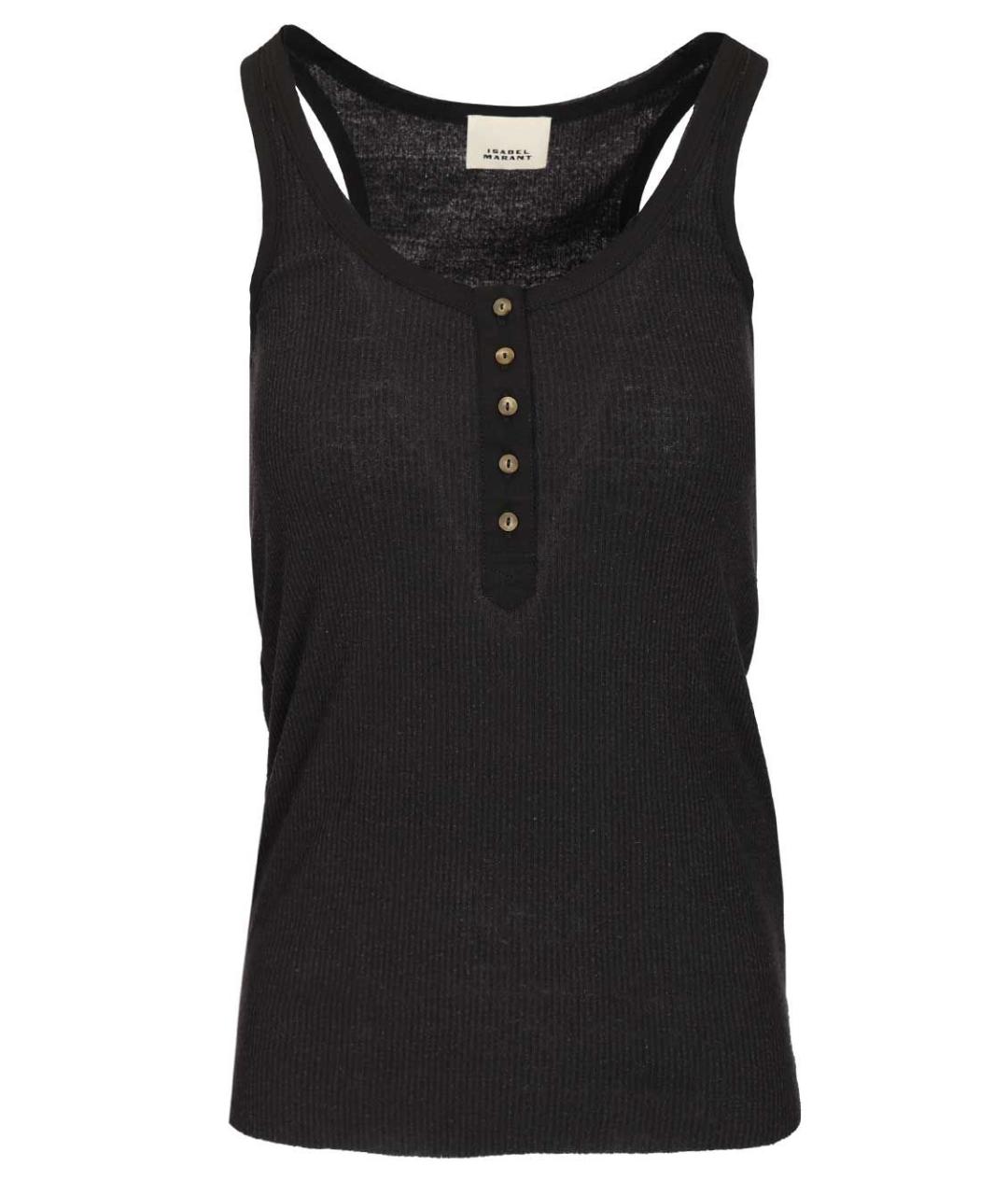 ISABEL MARANT Черная шелковая майка, фото 1
