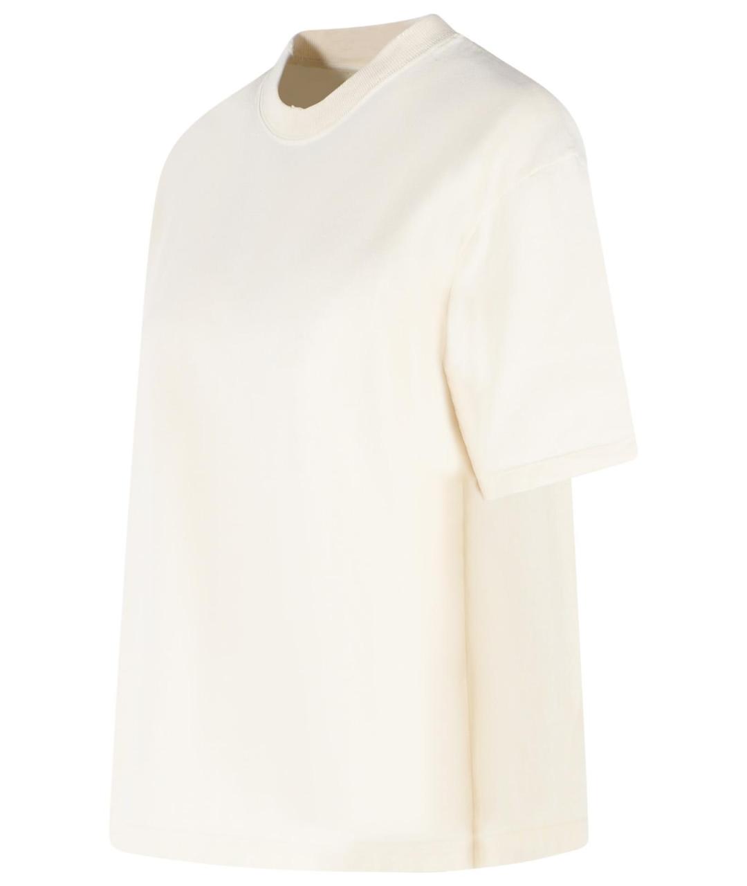 GOLDEN GOOSE DELUXE BRAND Бежевая хлопковая футболка, фото 2