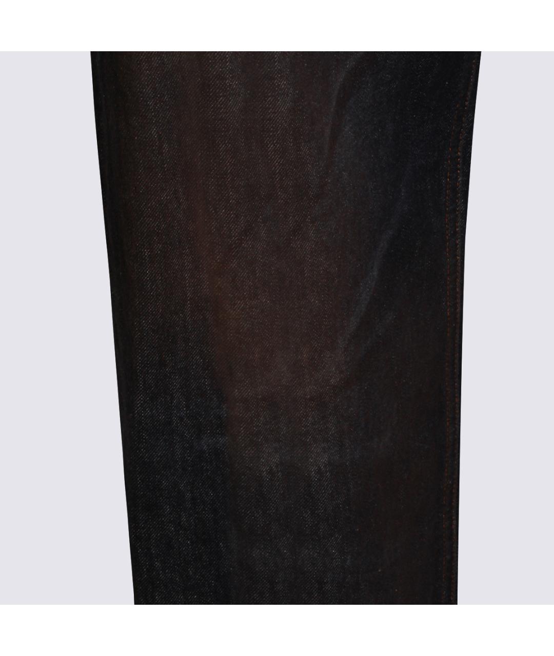 MM6 MAISON MARGIELA Синие хлопковые прямые джинсы, фото 4