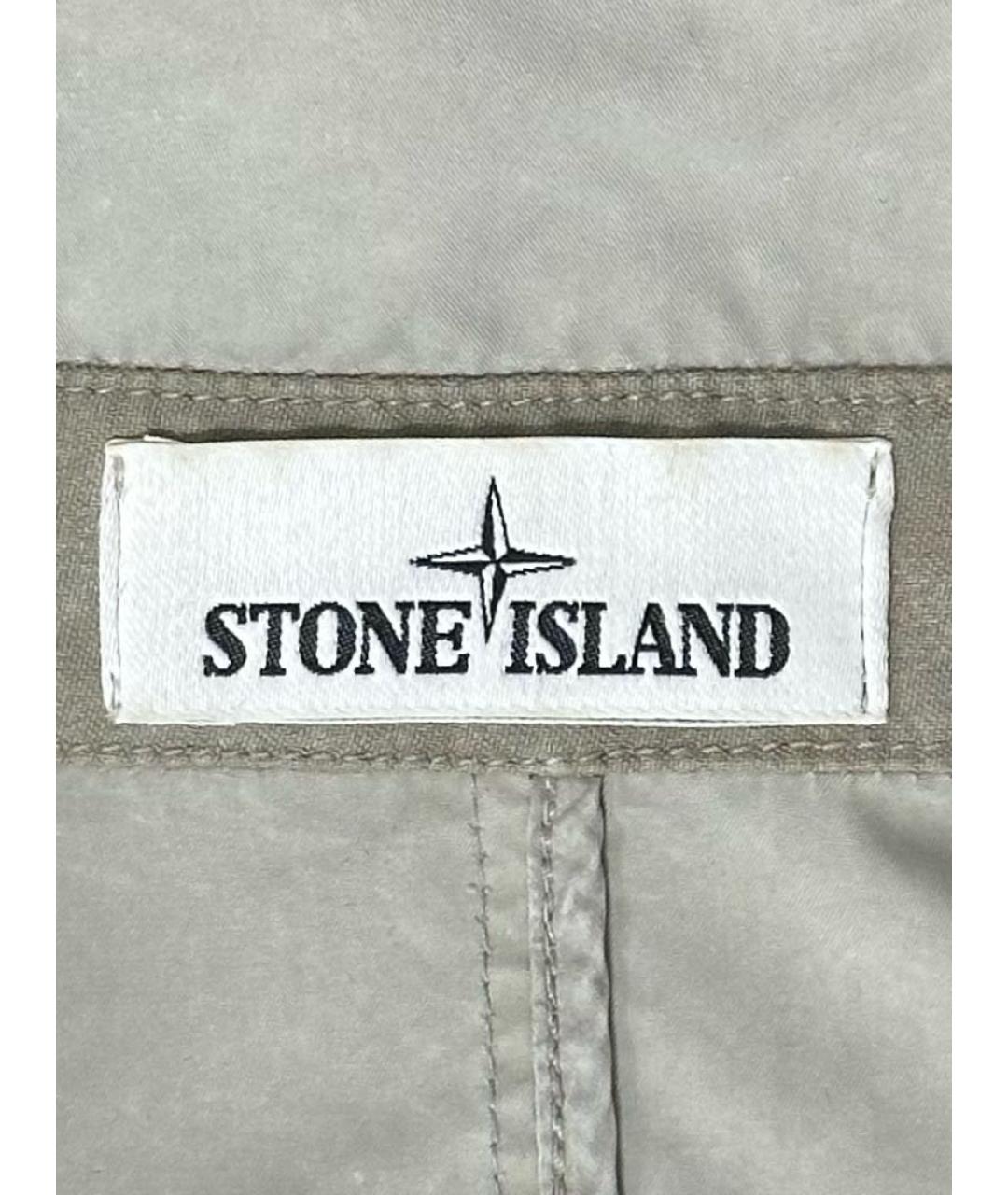 STONE ISLAND Бежевый полиамидовый тренч / плащ, фото 4
