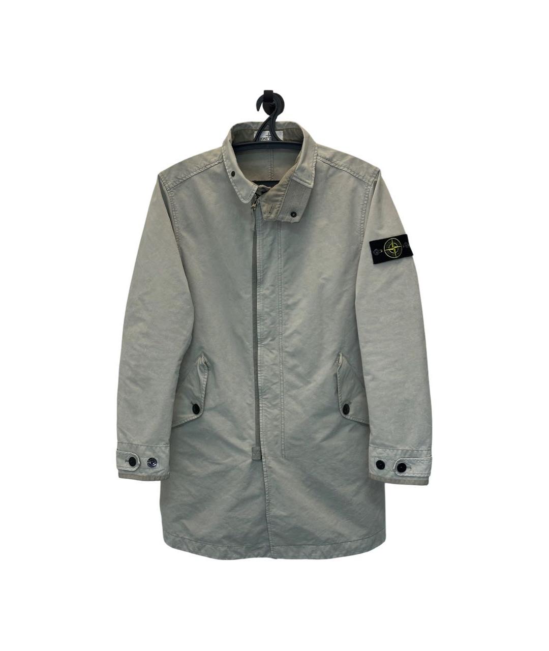 STONE ISLAND Бежевый полиамидовый тренч / плащ, фото 7