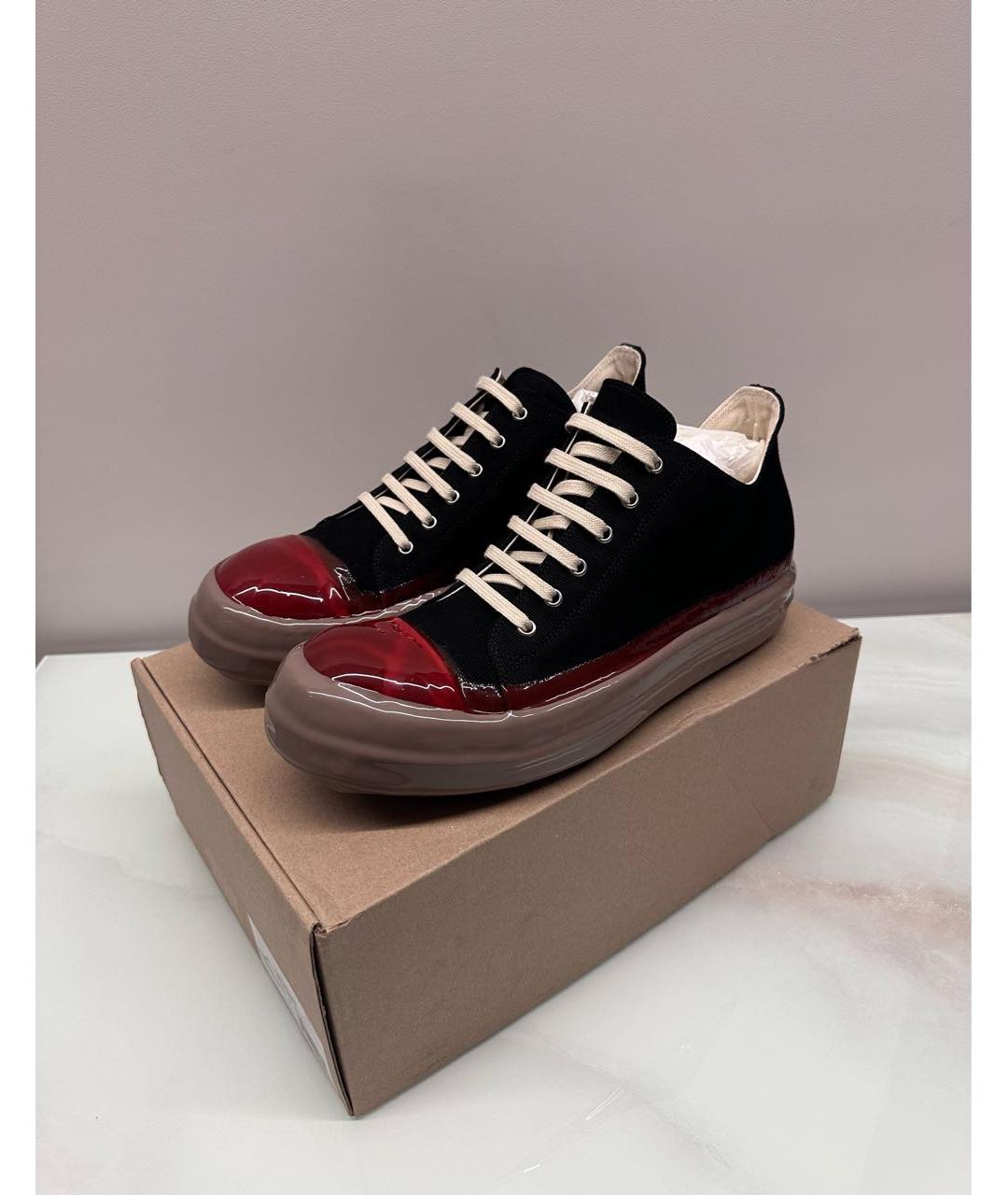 RICK OWENS Черные низкие кроссовки / кеды, фото 3