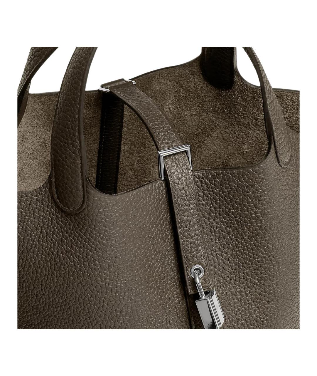 HERMES Коричневая кожаная сумка через плечо, фото 4