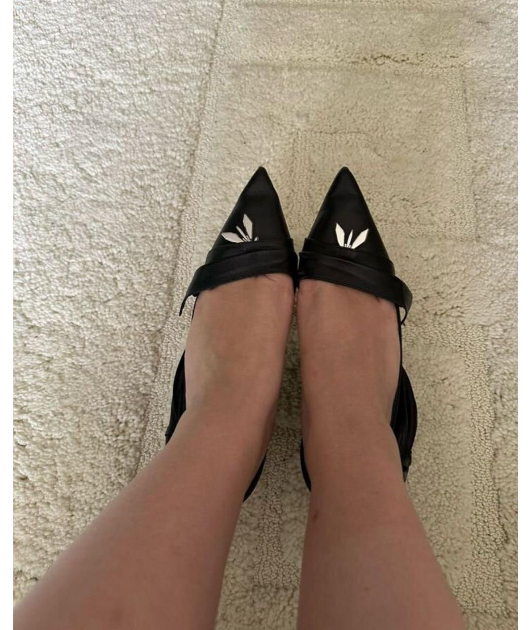 PATRIZIA PEPE Черные кожаные туфли, фото 3