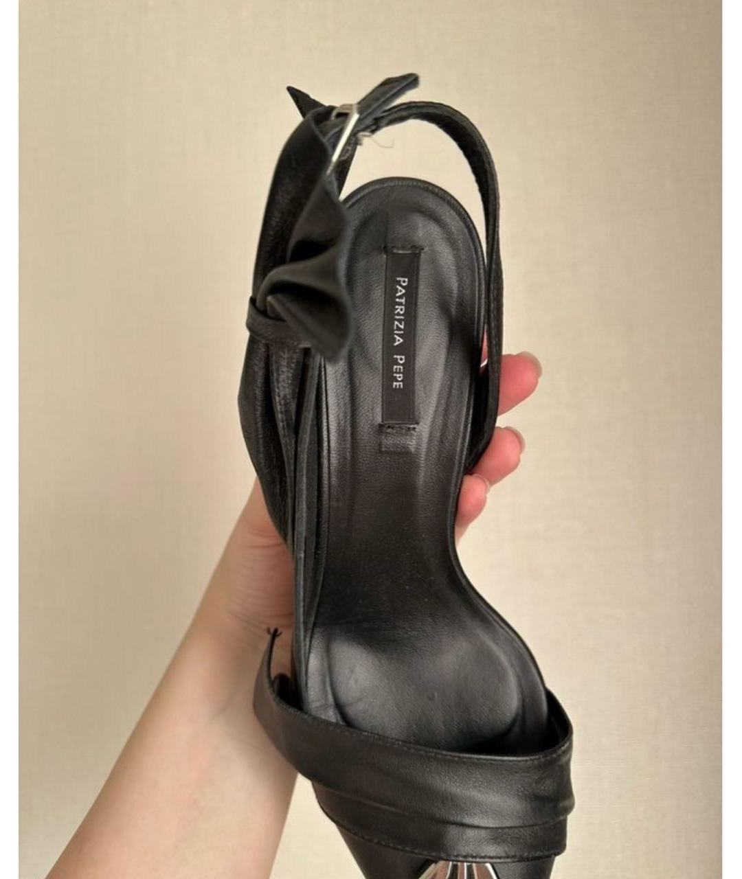 PATRIZIA PEPE Черные кожаные туфли, фото 5