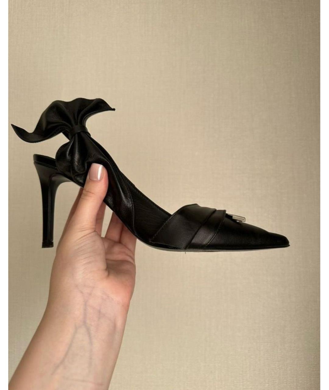 PATRIZIA PEPE Черные кожаные туфли, фото 6