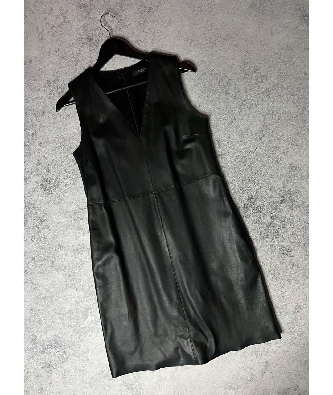 WEEKEND MAX MARA Черное кожаное платье, фото 9