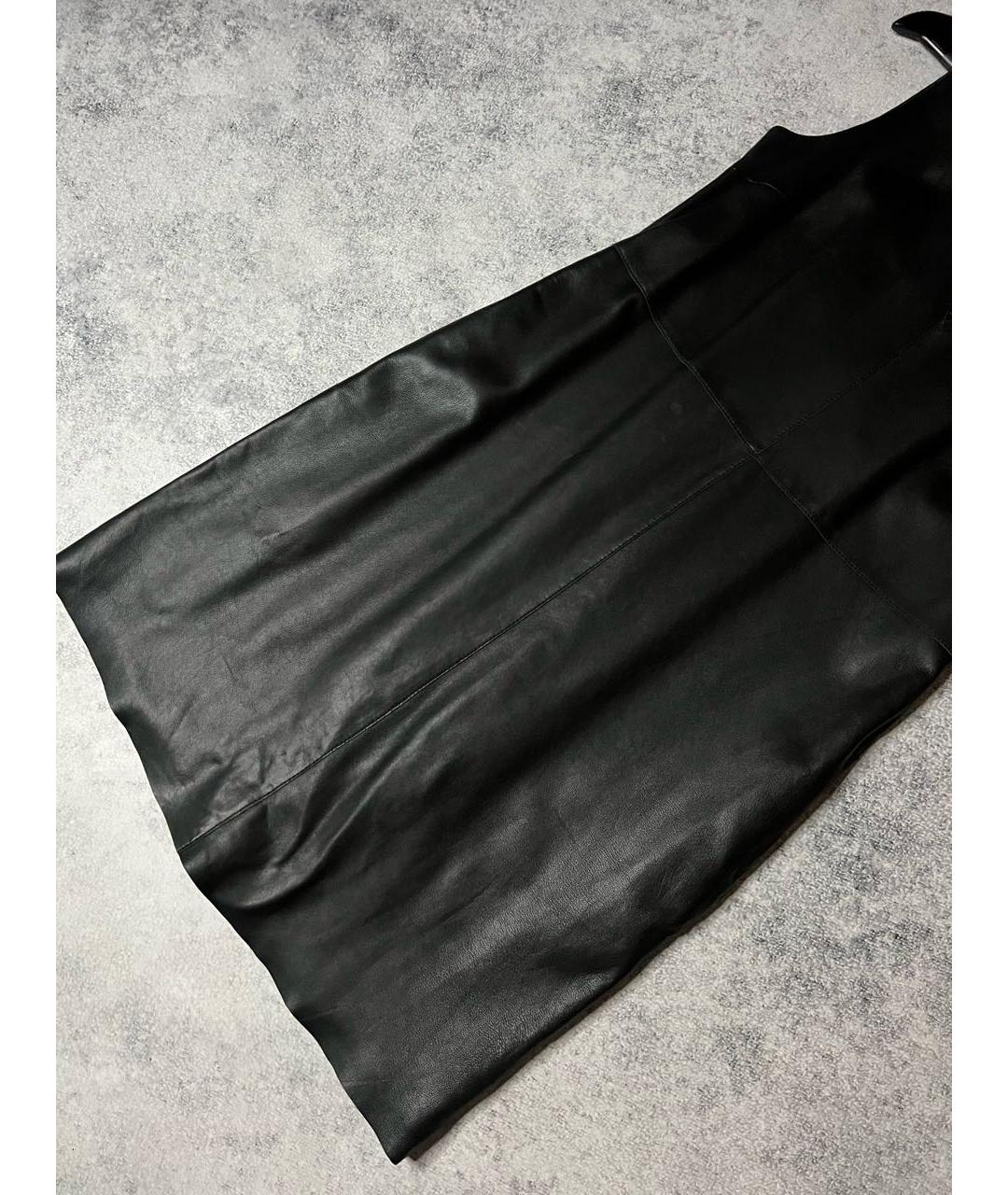 WEEKEND MAX MARA Черное кожаное платье, фото 6